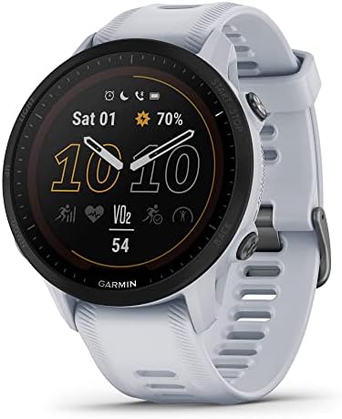 Garmin Forerunner® 955 Solar, GPS executando smartwatch com recursos de carregamento solar, adaptado a triatletas, bateria de longa