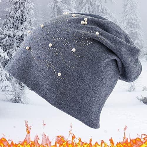 Chapéus de gorro para mulheres inverno macio e quente chapéu de lã de lã de chapéu térmico moda shrenstones ladrinhas