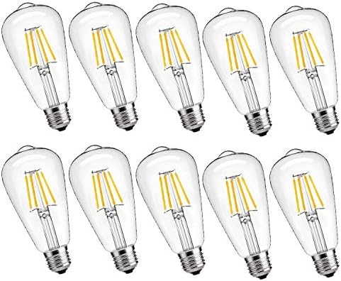 Lâmpada de LED diminuída, lâmpada de Edison LED 4W, equivalente incandescente de 40 watts, lâmpada de filamento de