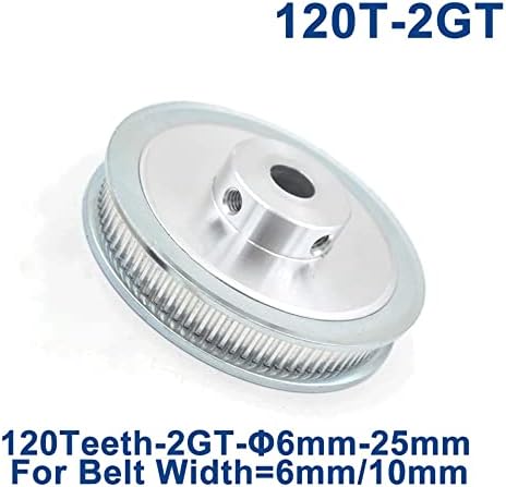 Polinas de correia com tempo de ljianing 120 Dentes 2GT Polia de cronometragem 6/6.35/8/10/21/14/15/16/19/20/22/22/25mm