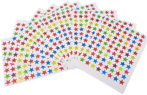 Honbay 2640pcs 30 folhas de adesivos, 1cm/0,4 polegada colorida adesivos estrelas star rótulos adesivos decorativos adesivos autônomos