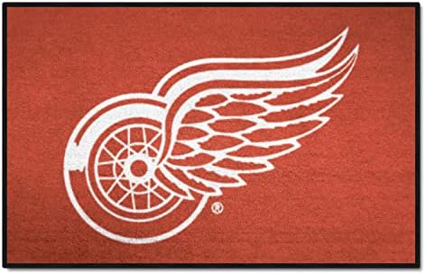 Fanmats 10270 Detroit Red Wings Starter Mat Accent Rapet - 19in. x 30in. | Tapete de decoração para fãs de fãs de esportes e tapete de utilização não autorizada