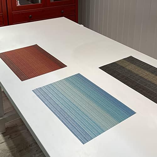 Conjunto de placemats canglifull de 4, placemats de vinil, belos placemats de mesa laváveis ​​e duráveis, placemats internos/externos