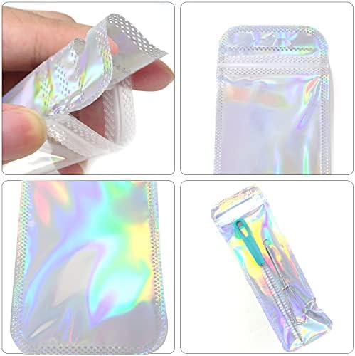 Honbay 100pcs bolsas de caneta sacos de embalagens holográficas bolsas de papelão selvagens para uma bolsa para joias de caneta