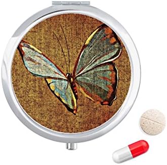 Flax Butterfly Tradição Design Projeto Bordado Cague Pocket Pocket Medicine Box Recipiente Distribuidor