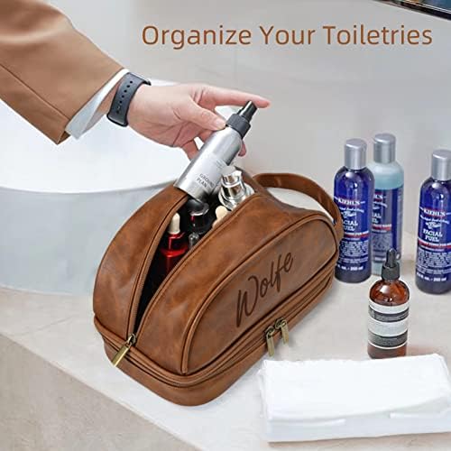 Bolsa de higiene pessoal personalizada para homens, bolsa de produtos de higiene pessoal personalizada de viagem, bolsa de barbear