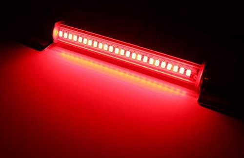 IJDMTOY (1 FIT Universal Fit Brilliant Red 24-Smd LED Light Barra compatível com carro como luz de nevoeiro traseiro ou 3ª lâmpada