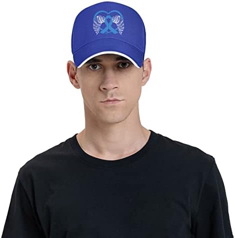 Zsixjnb Colon Cancer Aconsciência Hats para homens asas de fita Caps de beisebol Caps de presente