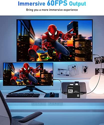 Cartão de captura de skylige, placa de captura de vídeo em áudio HDMI 4K com loop-out, jogo de streaming ao vivo de jogo 1080p 60fps