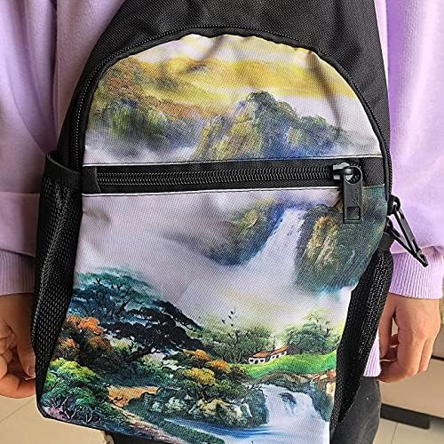 Sling Bag Stitch Backpack Landscape Painting