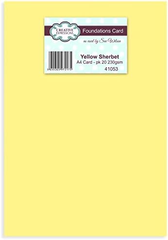 Cartão de Fundação A4 Expressões Criativas - Sherbet amarelo