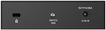 D-Link Fast Ethernet Switch, 5 porta não gerenciada 10/100 de desktop sem ventilador ou design de montagem na parede