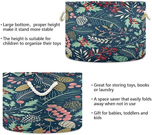 Kigai algodão corda cesta de natal pinheiro deixa cesto de armazenamento grande para brinquedos cestas de lavanderia