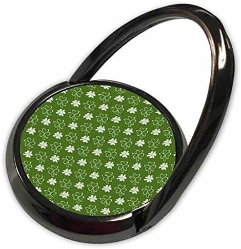 3drose fofo doodle quatro trevos de folha em um padrão de fundo verde - anéis de telefone