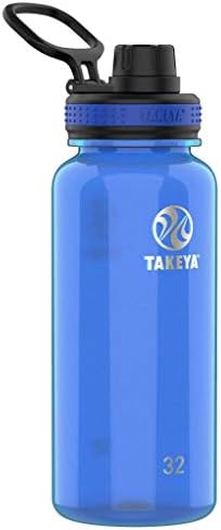 Garrafa de água esportiva de plástico de qualidade premium da Takeya com tampa de bico, bpa livre, 24 onças, oceano