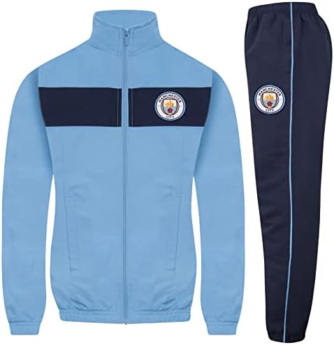 Manchester City FC Futebol Oficial Gift Boys Jacket & Pants Tracksuit Set