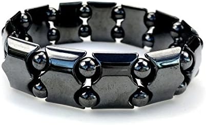 Baleia roxa Design elegante Hematita Black Stone Gemstone Stretch Bracelet, conjunto de 3, homens homens