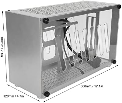 Mini Miniitx Caixa de computador -Support Radiadores de CPU 63mm -Support 1x SSD/2X PCIE Alumínio de alumínio Pequeno chassi