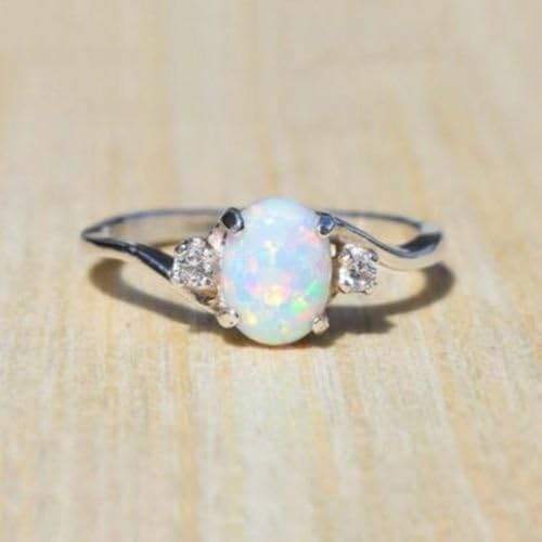 T-Jewelry 2,3ct Fire Opal Women 925 Silver Ring Vintage Gemstone noivado Festa