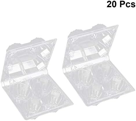 Ovos doiTool ovos orgânicos gaiola de gaiola livre de ovo, 50pcs 4 grades bandeja de ovo portátil transparente portador