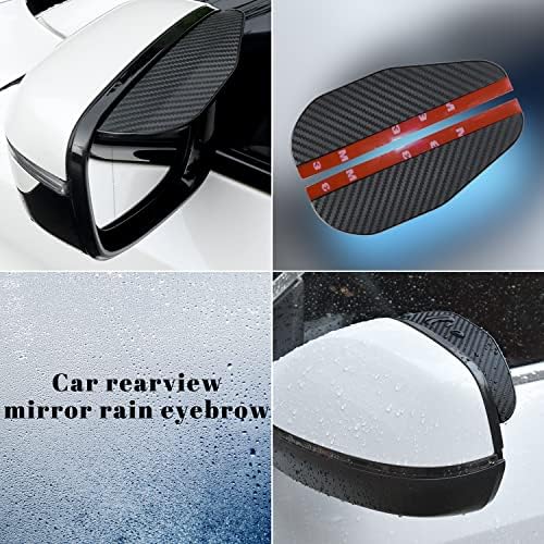 OUZORP 2PCS CARRA VISTA VISTA lateral espelho de chuva Viseira de chuva de fibra de carbono para SUV de caminhão de carro