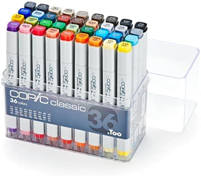 Copic Classic, marcadores à base de álcool, conjunto de 36pc, básico