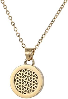 Colar infinito sensor e pulseira de senso de coração, pacote - ouro 14k, corrente de cabo para infundir fragrância, óleos essenciais, perfume, aroma de aroma