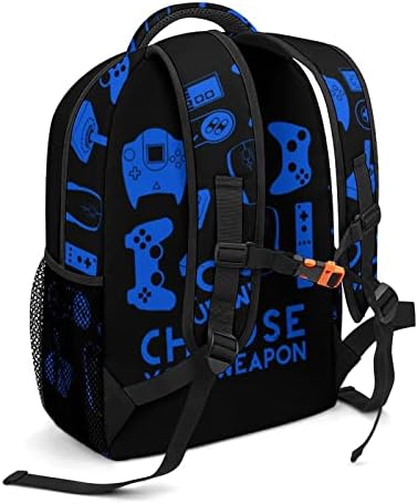 Escolha o seu Gamer Backpack Bookbag fofo engraçado gráfico impresso para livros de estudo viagens