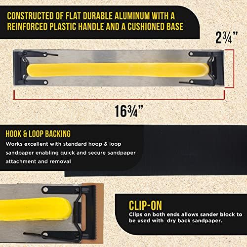 DURA-GOLD PRO Série Longboard Lixing Hand Lixing Block-Gancho e backing de loop e adaptador de conversão de apoio PSA, lixa de