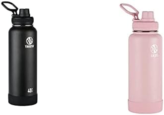 Takeya Actives Isolled Stainless Stone Water Bottle com tampa de bico, 40 onças, Onyx e Actives Isoled Stainless