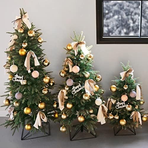 Árvore de Natal pré-iluminada Indyah, árvore de Natal artificial de ponta, bancos de metal e galhos articulados, árvore decorativa