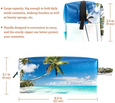 Bolsa de higiene pessoal Kit DOPP pendurado para homens Saco de barbear resistente à água para viagem, cenário tropical Vista no verão