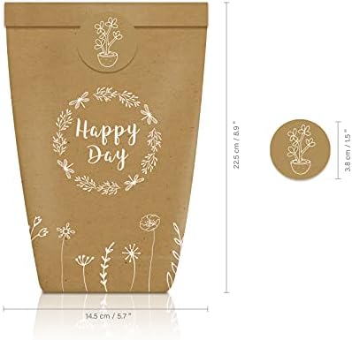 Cosfan 12pcs sacos de papel marrom, sacos de papel pequenos sacos de papel de papel sacos de presentes para sacolas de compras de varejo para festas decoração de casamento chá de bebê