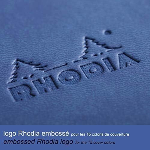 Rhodia Rhodiarama WebNoteBook - Alinhado 96 folhas - 5 1/2 x 8 1/4 - Capa de safira
