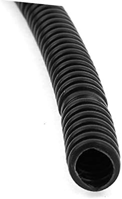 X-dree preto 10 mm x 7mm Tubos de arame corrugados Tubo de mangueira complicado de 16 pés de comprimento (tubo em tubo corrugato da 10 mm x 7 mm, lungo de 16 pés