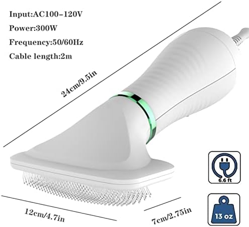 Mmyydds 2 em 1 cão secador de cabelo pente cuidando da temperatura ajustável para secador de cabelo adequado para cães e gatos pequenos