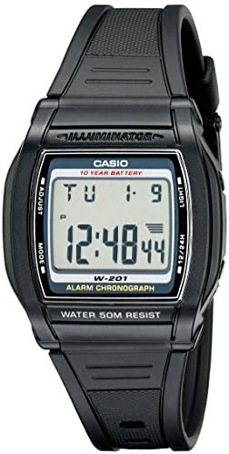 Relógio resistente à água do cronógrafo W201-1AV de Casio