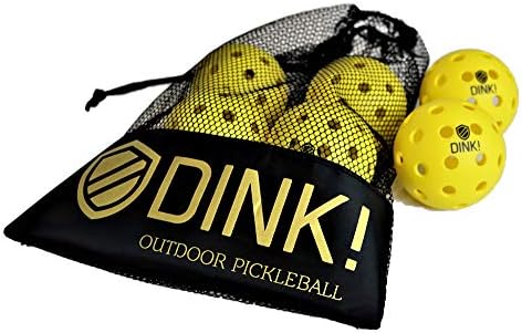 Dink! Pickleball Balls Outdoor L Pickleball Bag Set L Tournament Prike Pickleballs & USAPA Aprovado L Pack de 6