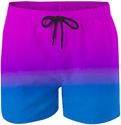 Gradiente de moda de shorts masculinos shorts impressos de surf jogging jogging leves homens verão shorts atléticos rápidos secos com bolsos
