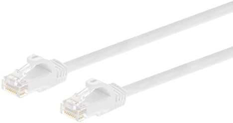 Monoprice CAT6 Ethernet Patch Cable - 5 pés - RJ45 branco, preso, 550MHz, UTP, fio de cobre nua puro, 24AWG - Flexboot