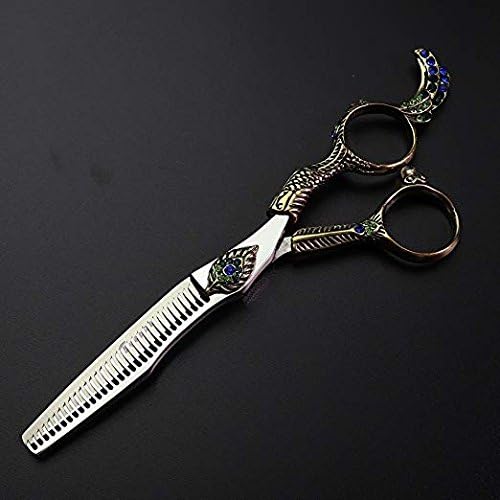 Tesoura de cabelo de 6 polegadas Definir tesouras de cabeceira de estilo exclusivas cortadas e afinando tesoura