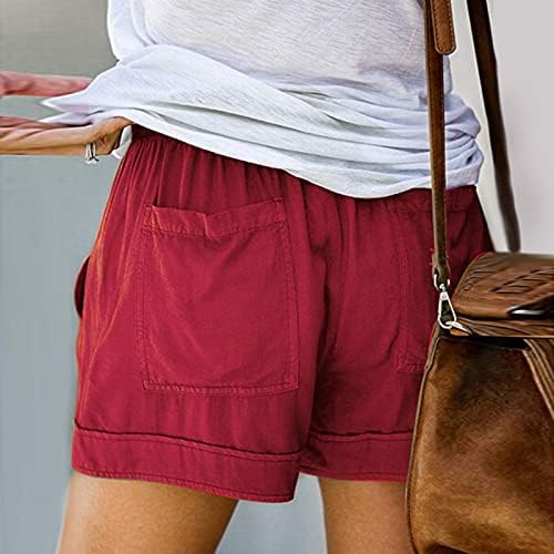 shorts shorts para mulheres para mulheres calças casuais de verão de cordão esportes de cintura elástica esportes de cintura