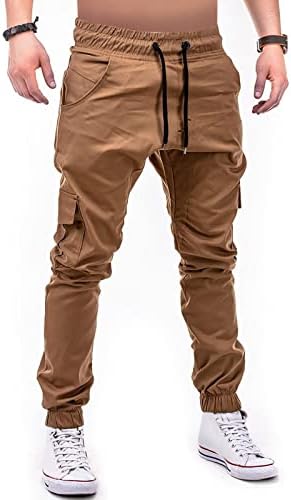 SAXIGOL MULTI-POCKET POCKEM MENS PALTAS DE CARGA CASUAL CALATE ELÁSTICA TRUSHERS DESTRAÇÃO DA CAIXA DE MODAS AO ANTERO