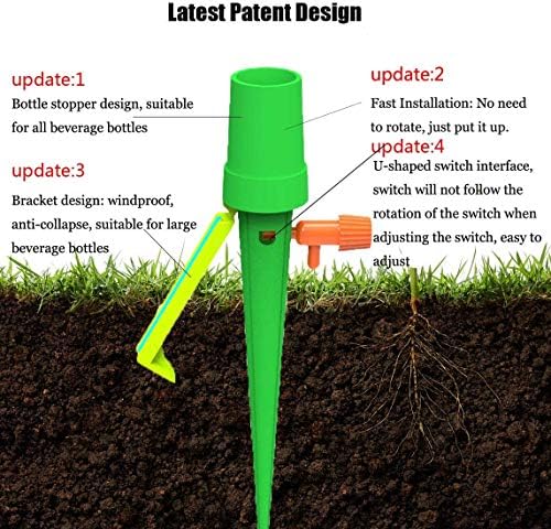 12 PCS Automático de rega de plantas - Plantas auto -águas Dispositivos de sistema com interruptor de controle, férias em vasos