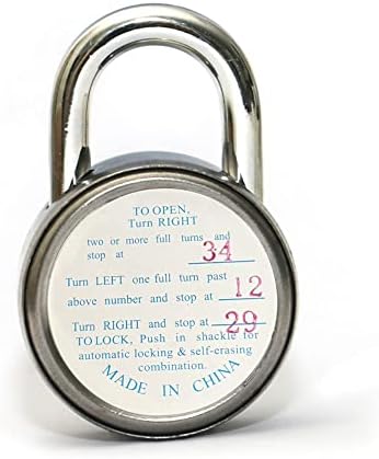 Dial Standard Combination Padlock 2 pol. Wide ， Pacote de cadeado sem chave de 12, adequado para academia escolar e outros armários