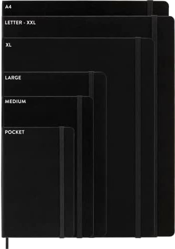 Notebook Classic Moleskine, capa dura, grande quadrado/grade, preto, 240 páginas