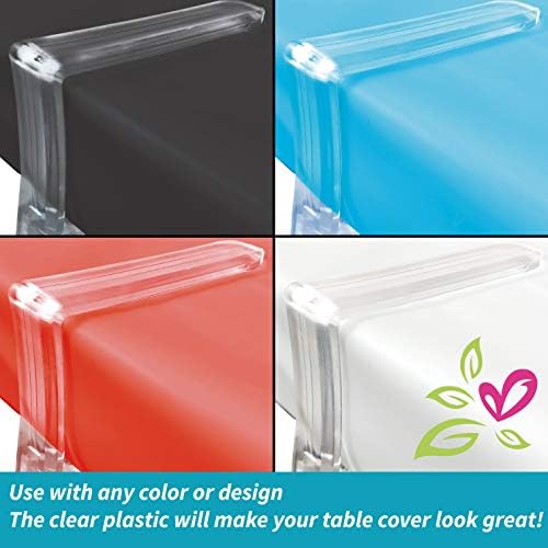 DeCostyle, clipes de toalha de mesa de plástico transparente premium, grampos transparentes de tampa de mesa, suporte