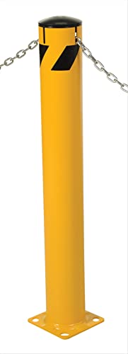 Vestil Bol-JK-42-5.5 Bollard de tubo de aço com slots, 42 x 5,5, amarelo