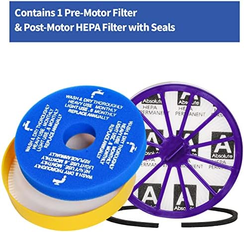 Filtro HEPA do motor pré-e post SafercCTV, substituição do filtro de vácuo para pó de pó de pó para pó DC-14 DC-15