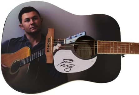 Scotty McCreery assinou o autógrafo em tamanho real personalizado de um tipo de 1/1 Gibson Epiphone Guitar Guitar